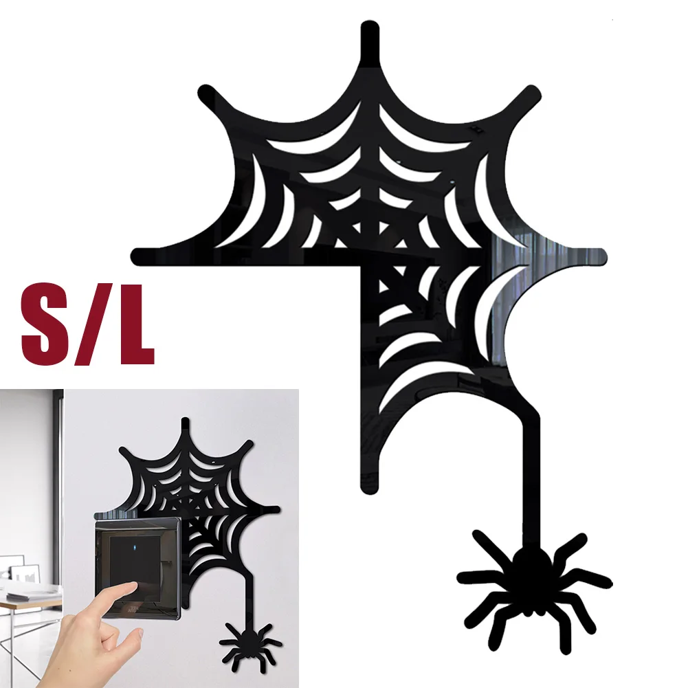

1Pc Wall Sticker Halloween Stickers Vinyl Decal Stickers Acrylic Removable 10*7.6cm/20*15.2cm For Halloween Home Decor