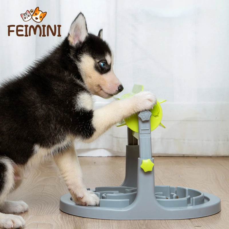 

Головоломка для собак FEIMINI, мяч для утечки еды, игрушки для щенков, кошек, Интеллектуальный барабанный тип, устройство для утечки еды, товары,...