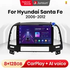 Junsun V14+64G carplay android auto магнитола 2дин андройд For Hyundai Santa Fe 2007 2006-2012 автомагнитола навигатор GPS Track bluetooth-C dab dsp navi