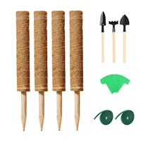 plant moss pole set with strips plant labels planting implements coir plant support extension for climbing plants indoor plants