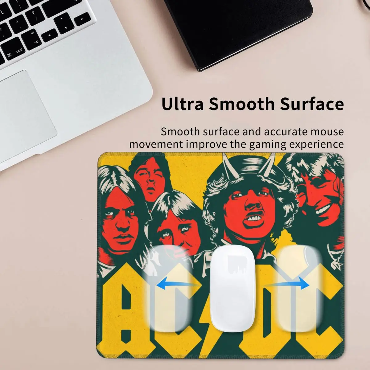 Резиновый коврик для мыши с прочными краями AC DC |