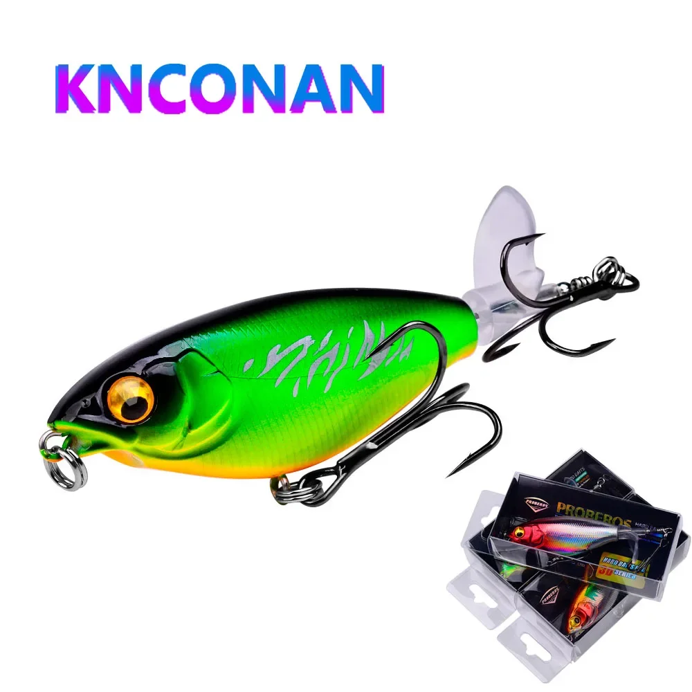 Плавающая рыболовная приманка KNCONAN 75 мм 6 г вращающаяся в форме гольяна с блесной