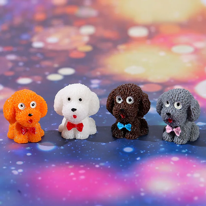 

Simulation puppy teddy moss micro landscape ornaments resin crafts DIY landscape jewelry room home ornaments