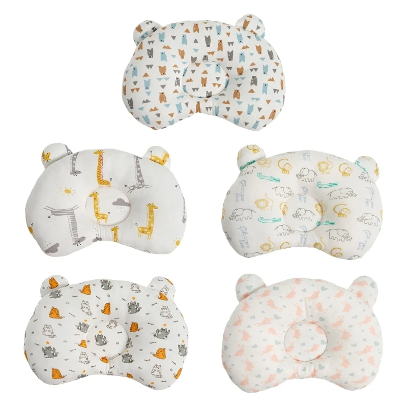 

Newborns Baby Pillow Infant Crib Bedding Pillow with Adorable Bear Ear Design