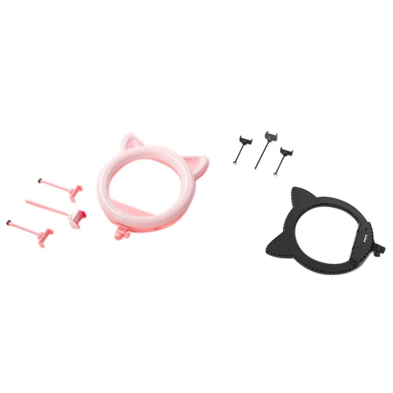 

AYHF-20 Inch LED Selfie Ring Light Cat Ear Dimmable 10 Level Photography Lighting For Makeup Video Youtube Studio Light