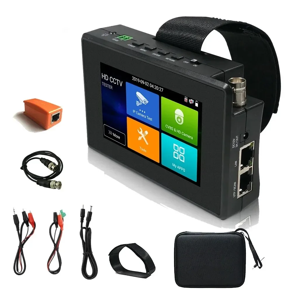 Фото Многофункциональный тестер видеонаблюдения H265 264 8MP IPC 1800 Plus Guide с 4-дюймовым 4K монитором для IP-камер безопасности с поддержкой WIFI, AHD/TVI/CVI/CVBS №1