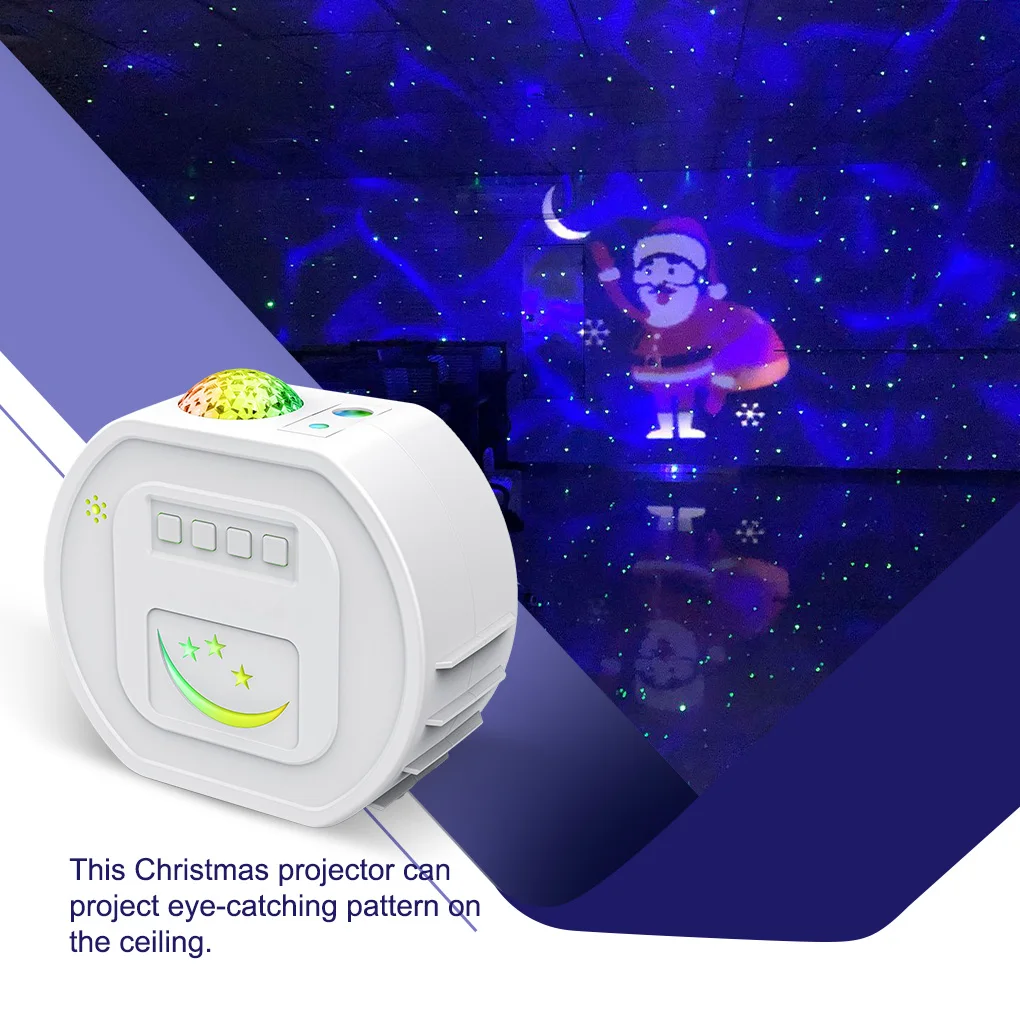 

Romantic Colorful Projection Light Christmas Star Sky Projector Night Lamp Wireless Speaker Remote Control Lighting Accessory