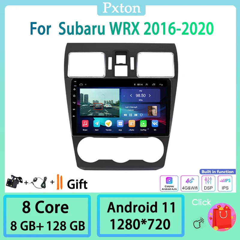 

Pxton Android 11.0 Car Radio Stereo Multimedia Player For Subaru WRX 2016-2020 4G WIFI Carplay Android Auto GPS Nav BT 8+128