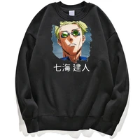 nanami kento jujutsu kaisen japanese anime sweatshirt for men hoodie hoodies pullover crewneck hoody streetwear jumper clothing