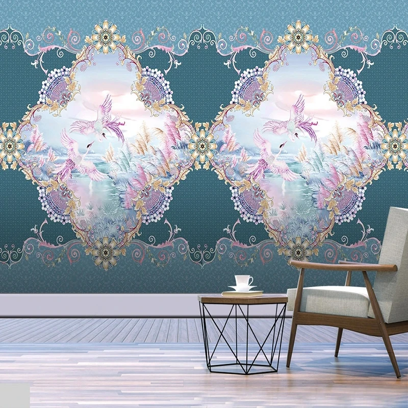 

Пользовательские 3D Настенные обои ручная роспись павлин шаблон бесшовные сплайсинга спальня фон настенное покрытие Tapety арт домашний декор