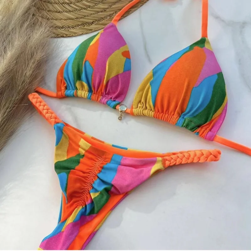 2023 New Bikini Bandeau Push Up Swimwear Female Sexy Mayo Swimsuit Women Bathing Suit Biquini Mulher Swim Suits Clothing Sets