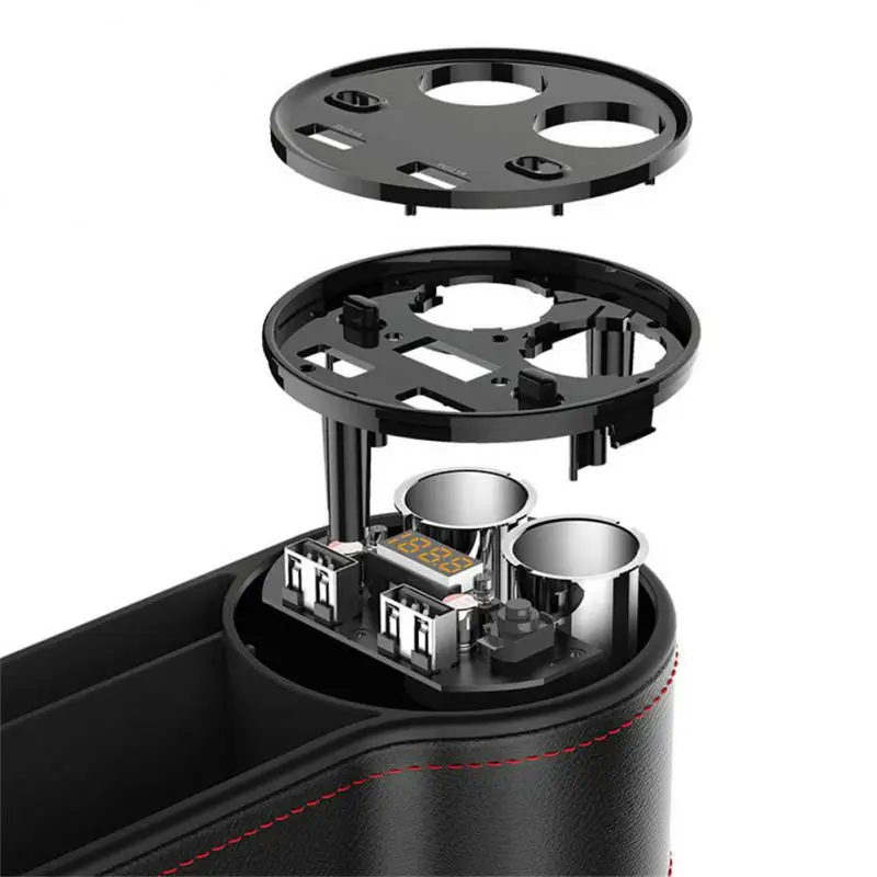 

Многофункциональный автомобильный ящик для хранения с двумя Usb-портами и светодиодным дисплеем