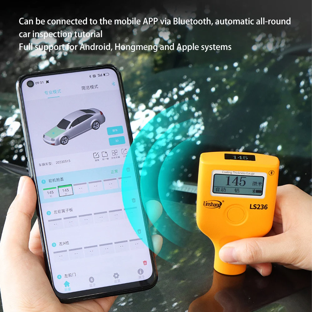 LS236 толщиномер для покрытия краски устойчивый к низким температурам