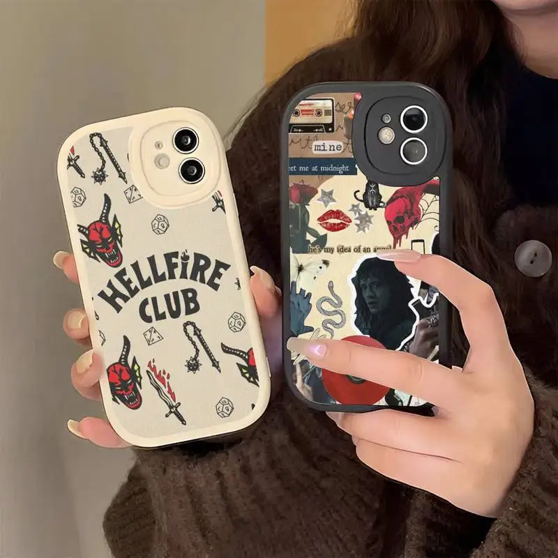 

S-Stranger Eddie munson Hard Leather Phone Case for iPhone 13 12 Mini 11 14 Pro Max Xs X Xr 7 8 Plus 6 6s Se silicone Cover