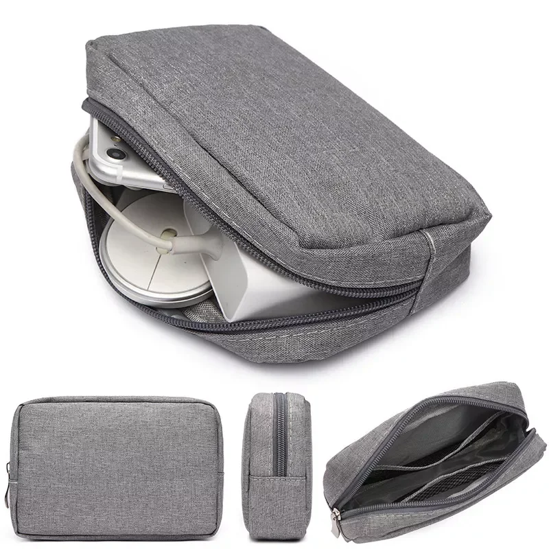 

Travel Closet Organizer Case for Headphone Storage Cosmetic Bag Digital Portable Zipper Accessories Charger Data Cable Pouch Bag