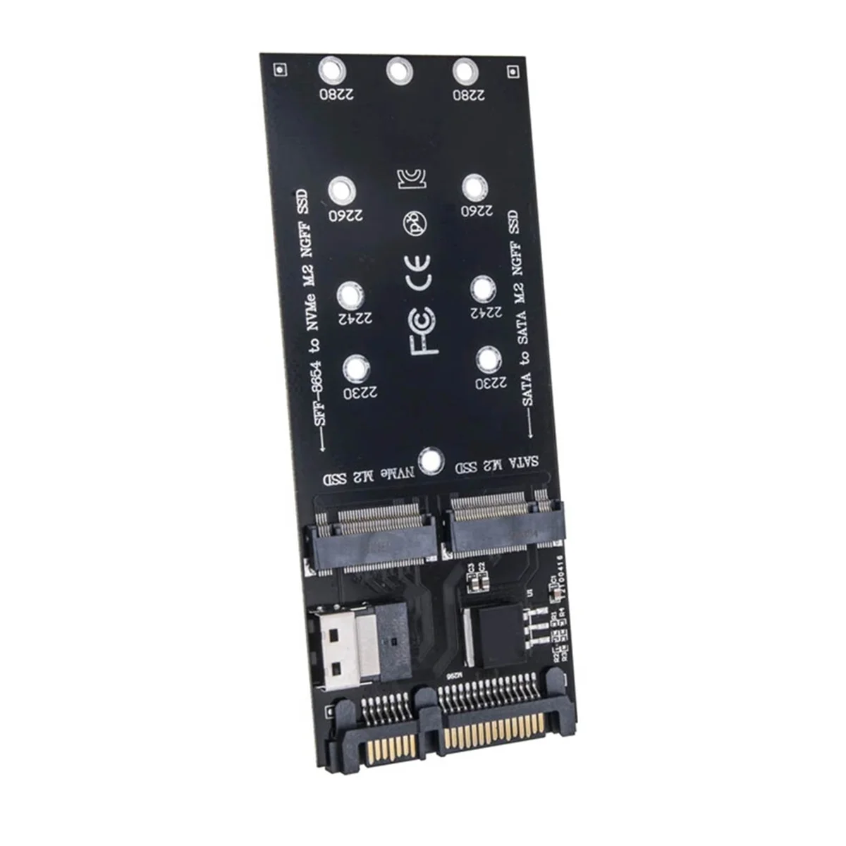 Фото T35C M2 SSD-адаптер M.2 SATA Ngff SSD в SATA + M2 NVME SSD в SFF-8654 Преобразователь карты расширения SATA в M2 №3