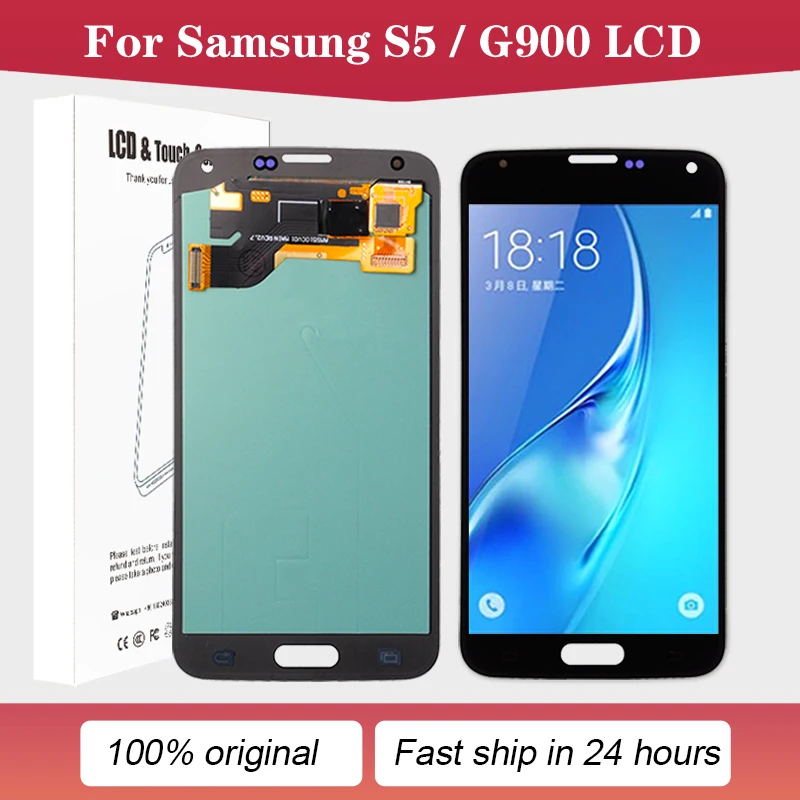 

1Pcs 5.1 Inch OLED For Samsung Galaxy S5 LCD G900F Display Touch Panel Screen Digitizer Assembly G900I G900M G900A With Tools