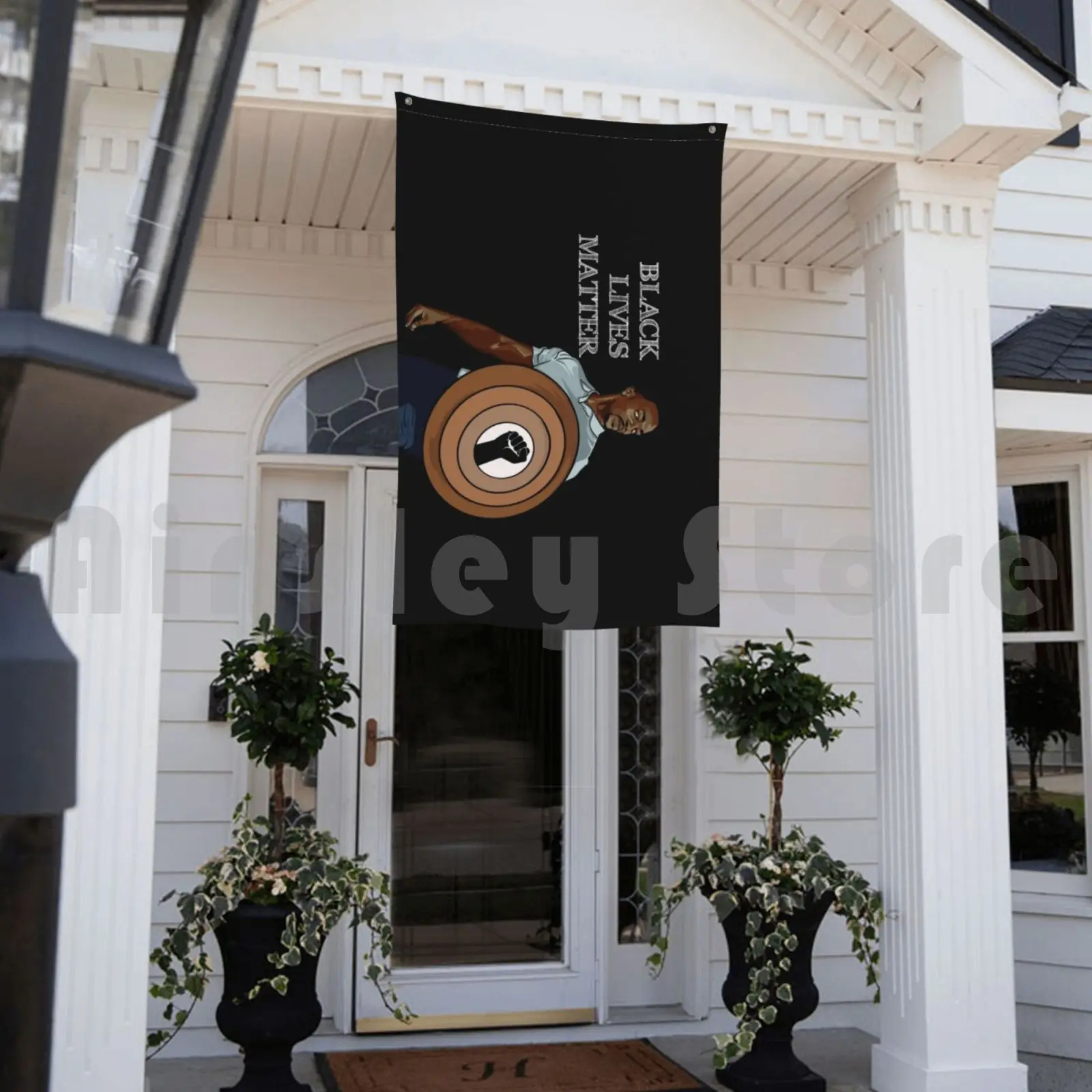 Черный живой материя-капитан говорит что наружный декор флаг автомобиля Джордж