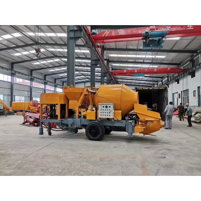 Горячая продажа Diesel Bomba Mezcladora De Concreto/мобильный бетоносмеситель с насосом для