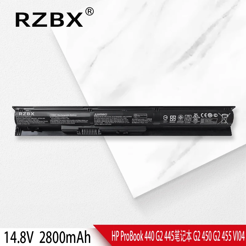 

RZBX 2800mAh VI04 VIO4 New Laptop Battery For HP ProBook 440 450 445 455 G2 Series 756743-001 756745-001 756744-001 756478-421