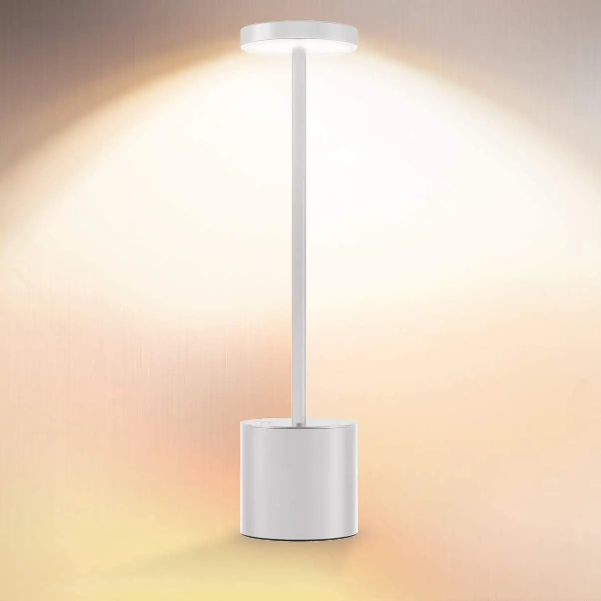 

Cordless Table Lamp, LED Metal USB Rechargeable 1800mAh Night Light Desk Lamp Reading Lamp for Restaurant/Bedroom/Dormitory