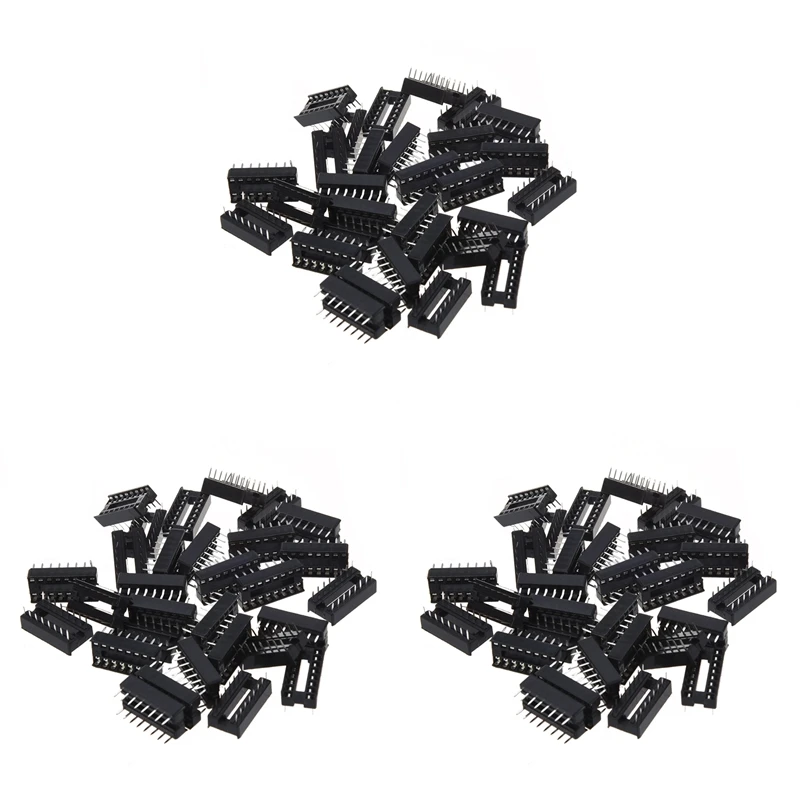 

90 Pcs 16 Pin 2.54Mm DIP IC Socket Solder Type Adaptors
