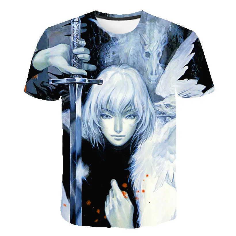 

Футболка мужская с круглым вырезом, тенниска с 3D принтом спереди и сзади, крутая майка для видеоигр в стиле аниме, лето 2022