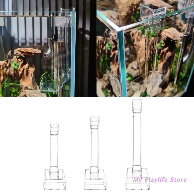 

Transparent Fish Tank Shrimp Feeding Tube Food Dish Bowl Clear Crystal Acrylic Shrimp Feeder Tube Tray for Aquarium Easy to Hang