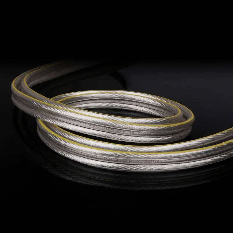 Hifi Silver Plated Speaker Cable 6N OFC Oxygen Free Copper Banana Plug Hi-end Wire Jumper Biwire Amplifier CD Player - купить по