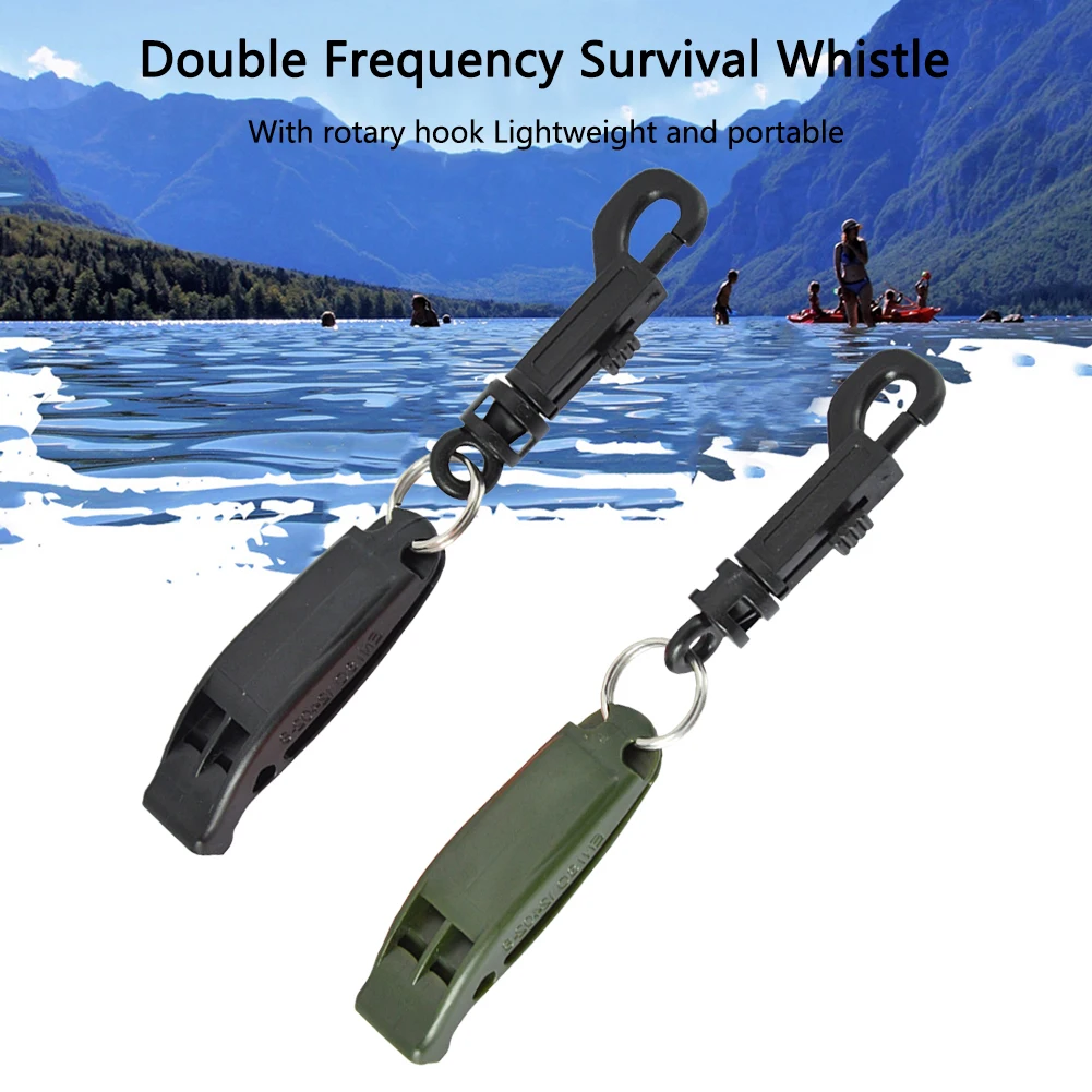 

Dual Frequency Emergency Whistle One-piece Design High Low Audio Whistle Strong Penetration Warning Whistle for Emergency Rescue
