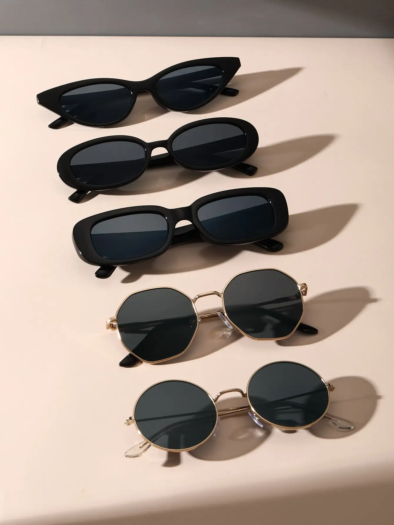 5 шт., пластиковые солнцезащитные очки унисекс | AliExpress