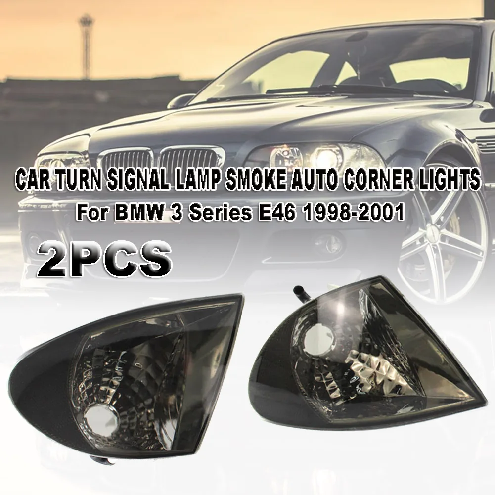

2 Pcs Car Turn Signal Lamp Smoke Corner Lamp Waterproof And Dustproof For Bmw 3 Series E46 1998-2001 Turn Signal Lamp Auto Parts