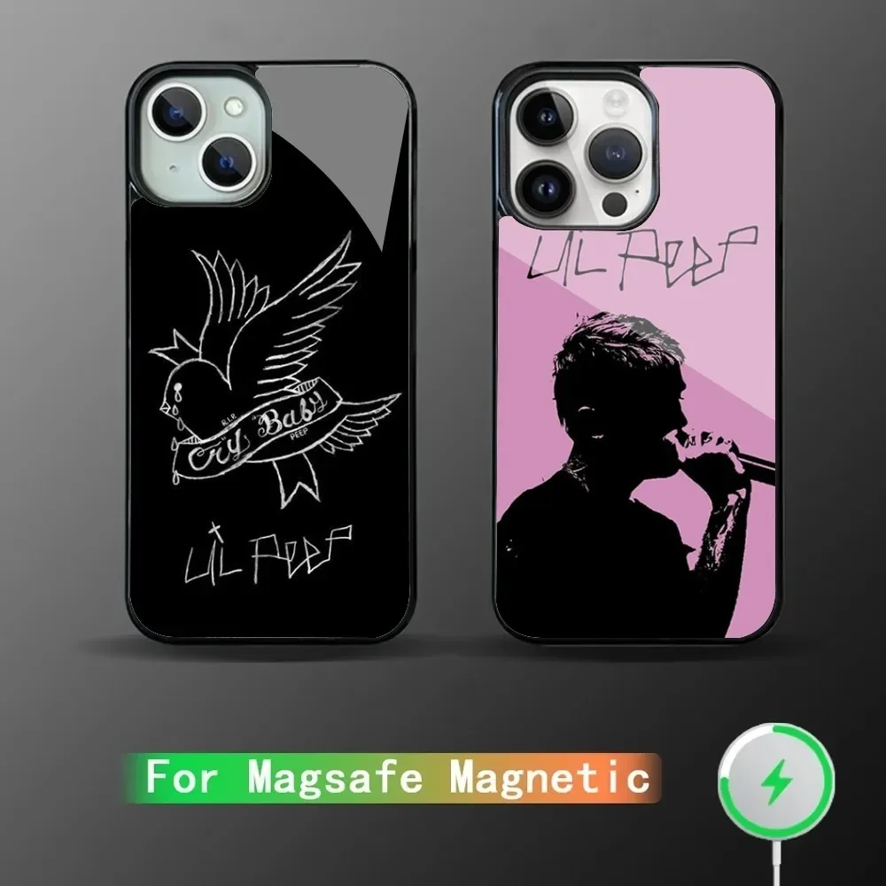 Lil Peep LP Американский Рэпер Зеркальный Пленочный Чехол Для iPhone 15/14/13 Pro Max/11/12 Mini —