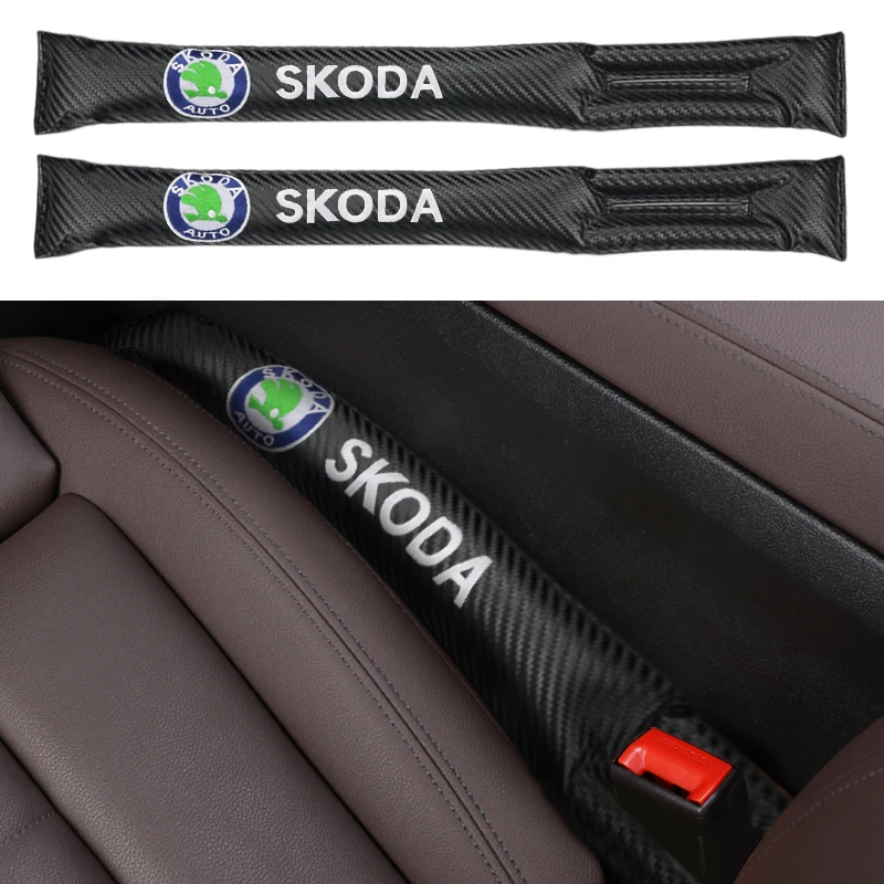 

1/2pcs Car Seat Gap Filler Leakproof Padding Plug Car Styling For Skoda VRS Kodiaq Karoq 2 A7 Superb Octavia Yeti Fabia 1 Rapid