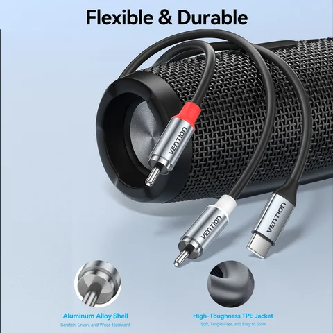 Аудиокабель Vention USB C — 2 RCA с ЦАП