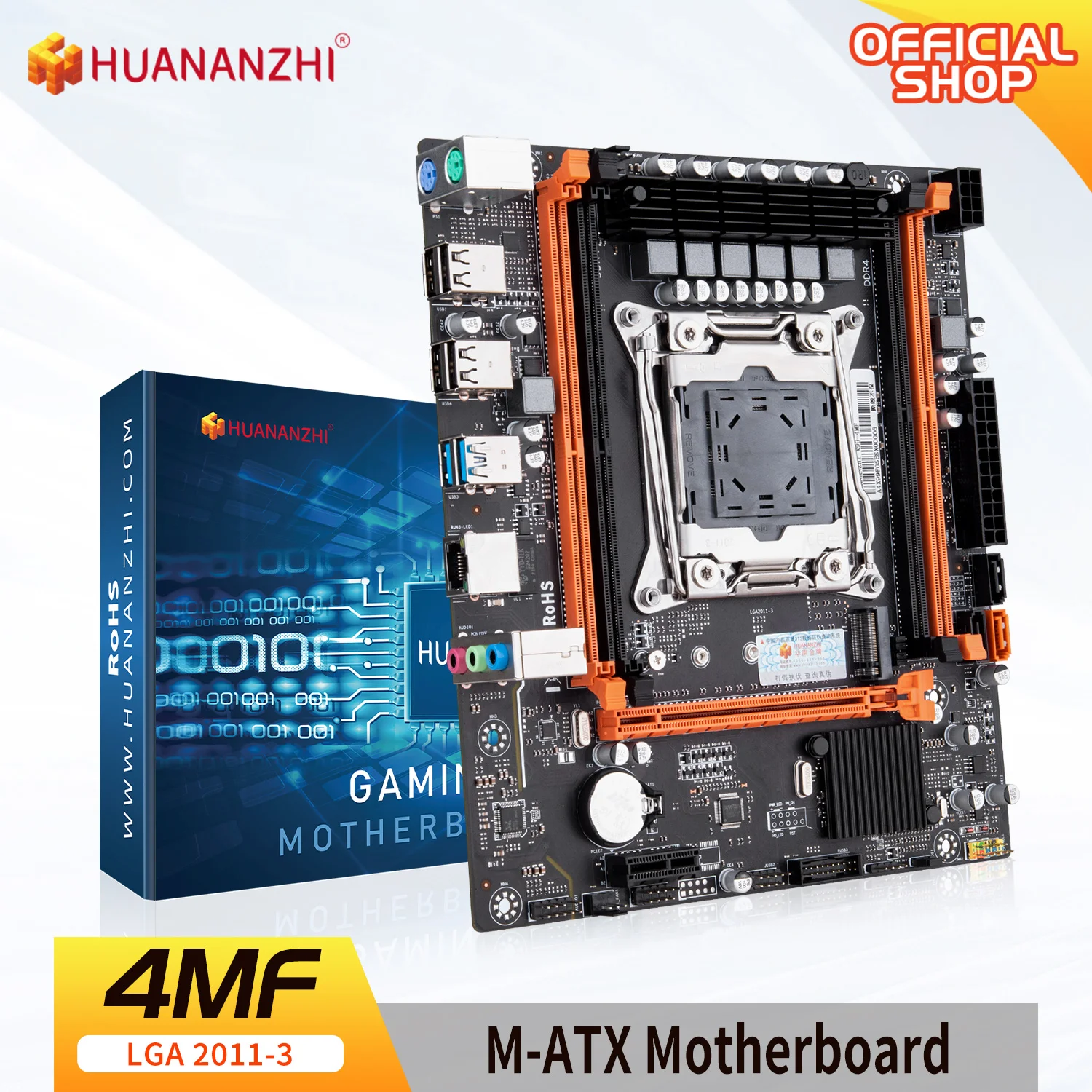 

HUANANZHI X99 4MF LGA 2011-3 XEON X99 Motherboard support Intel E5 V3 V4 All Series DDR4 RECC NON-ECC Memory NVME