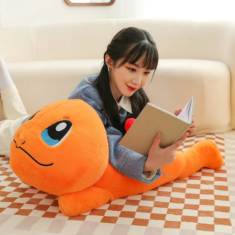 

70/90cm Huge Pokemon Charmander Anime Plush Toys Big Pokémon Plushie Crouching Style Charizard Plushie Dolls Gifts for Children