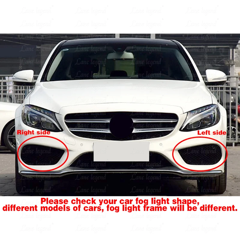 Передний бампер противотуманная фара гоночная решетка крышка для Mercedes-Benz C-Class W205
