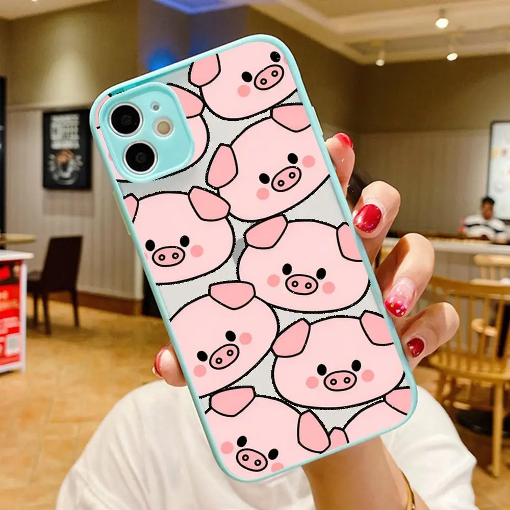Симпатичный чехол со свиньей для телефона IPhone 14 11 12 13 Mini Pro Max 8 7 Plus X XR XS MAX