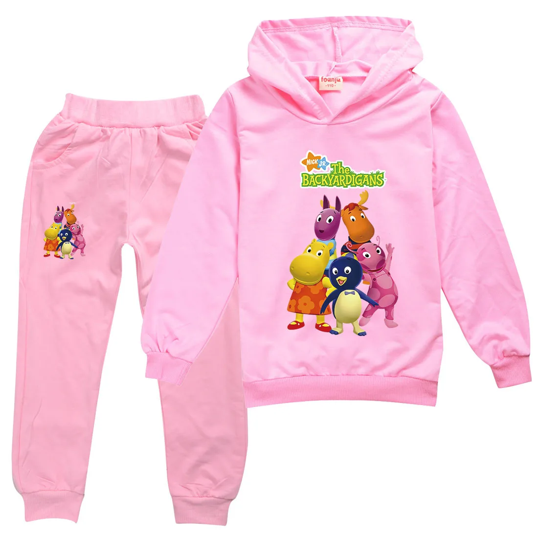 

Cartoon Backyardigans Clothes Kids Tracksuit Baby Girls Sweatshirt Pants 2 Pcs Set Boys Long Sleeve Sportswear Children's Sets