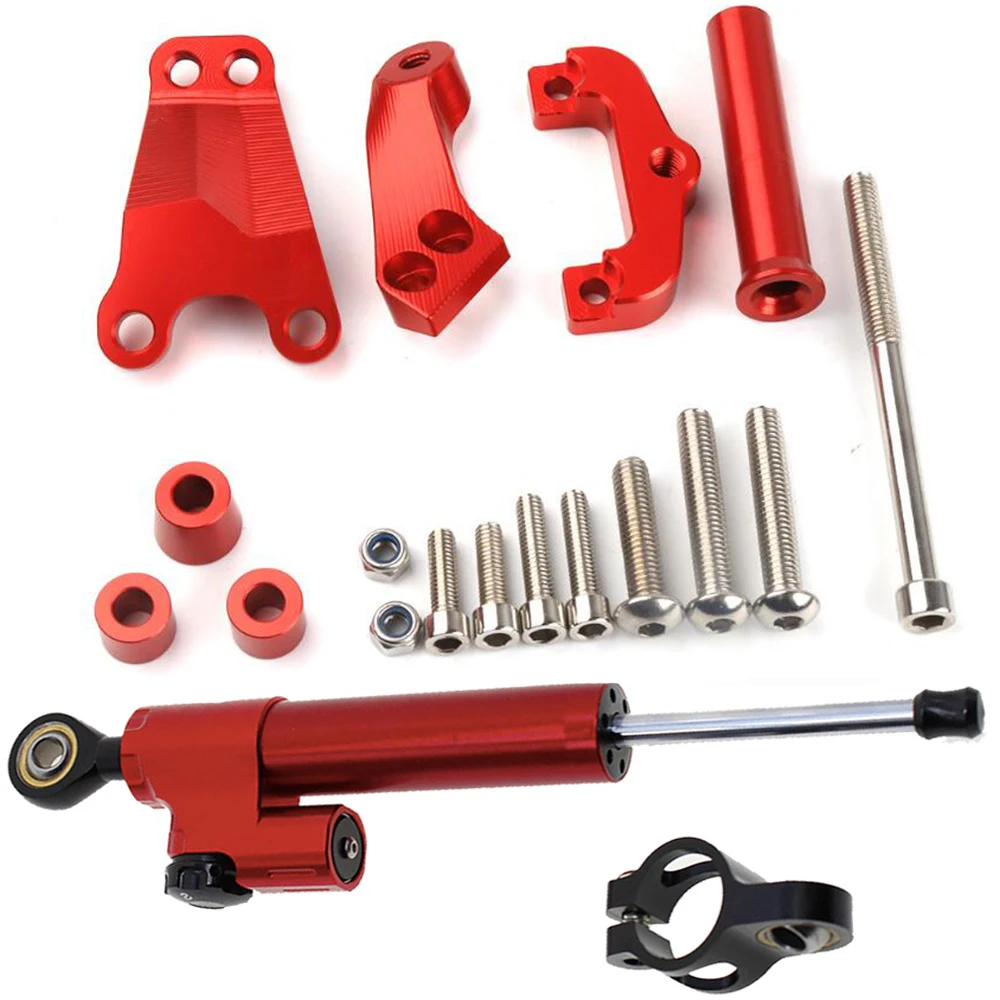 

CNC Aluminum Adjustable Steering Stabilizer Damper Bracket Mount Holder Kit For Kawasaki ER6N ER-6N 2013 2014 2015