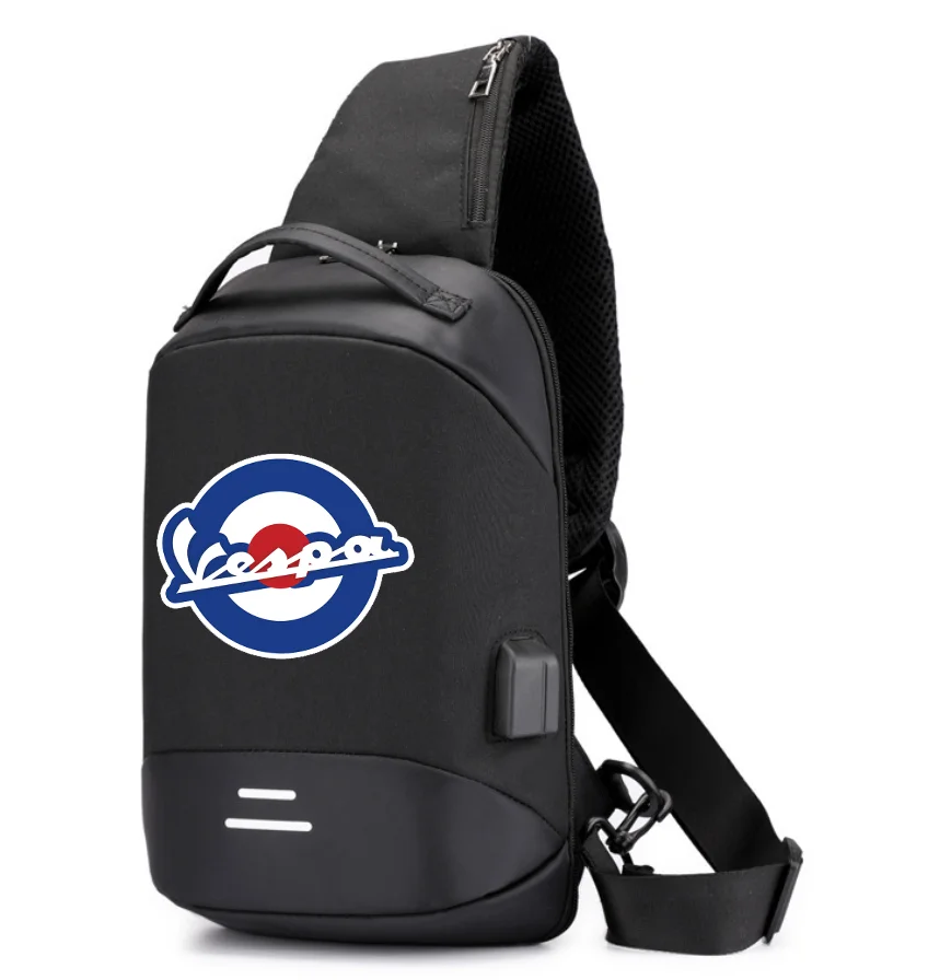 

Men Shoulder VESPA Icar logo Hiking Backpack Nylon Outdoor Camping Trekking Chest Sling Bag