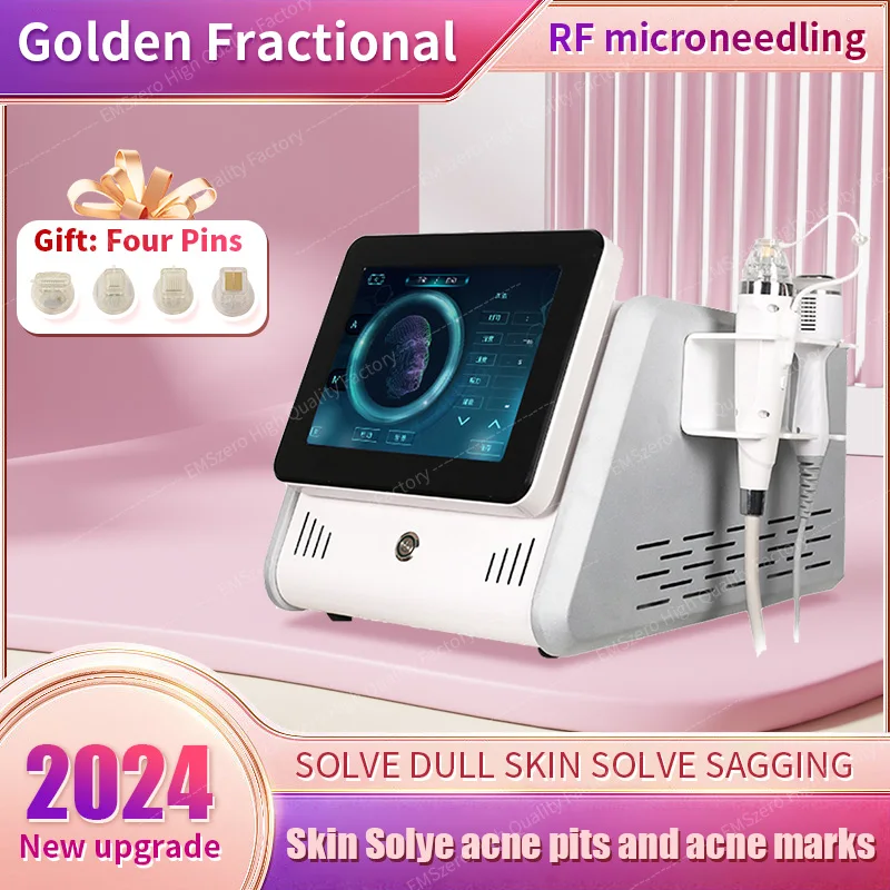 

2 In1 RF Microneedle Machine Fractional Gold MicroNeedle Skin Lifting And Tightening Anti-Aging Acne Removal Salon
