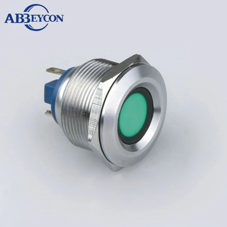

IN51 factory price export 12v 10w metal anti-vandal stainless steel waterproof indicator concave head led signal lamp