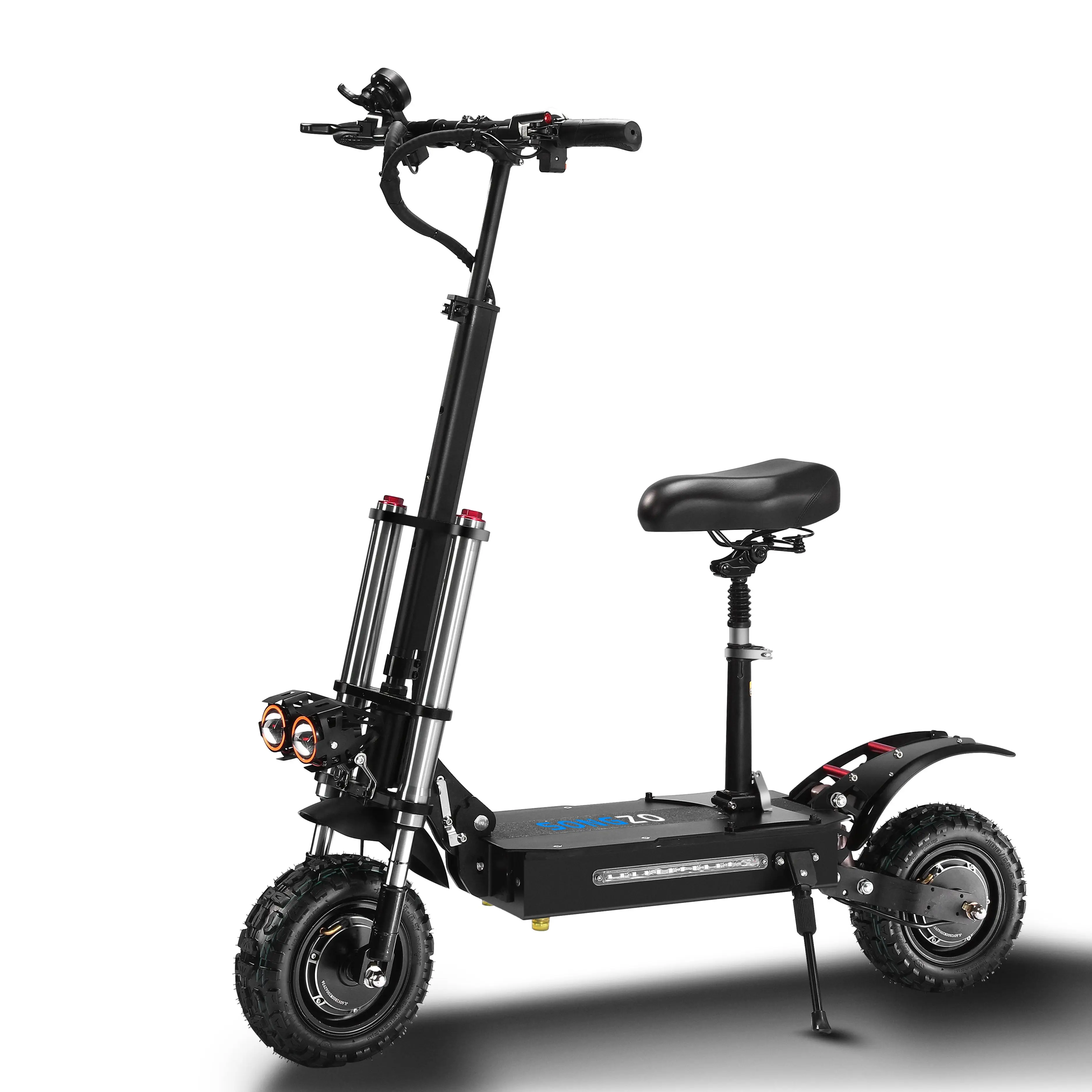 

SONGZO Electric Scooter 5600w 11 Inch Off-Road E Scooter 85km/H Adult Electric Scooter With 60v 38ah With Seat Foldable