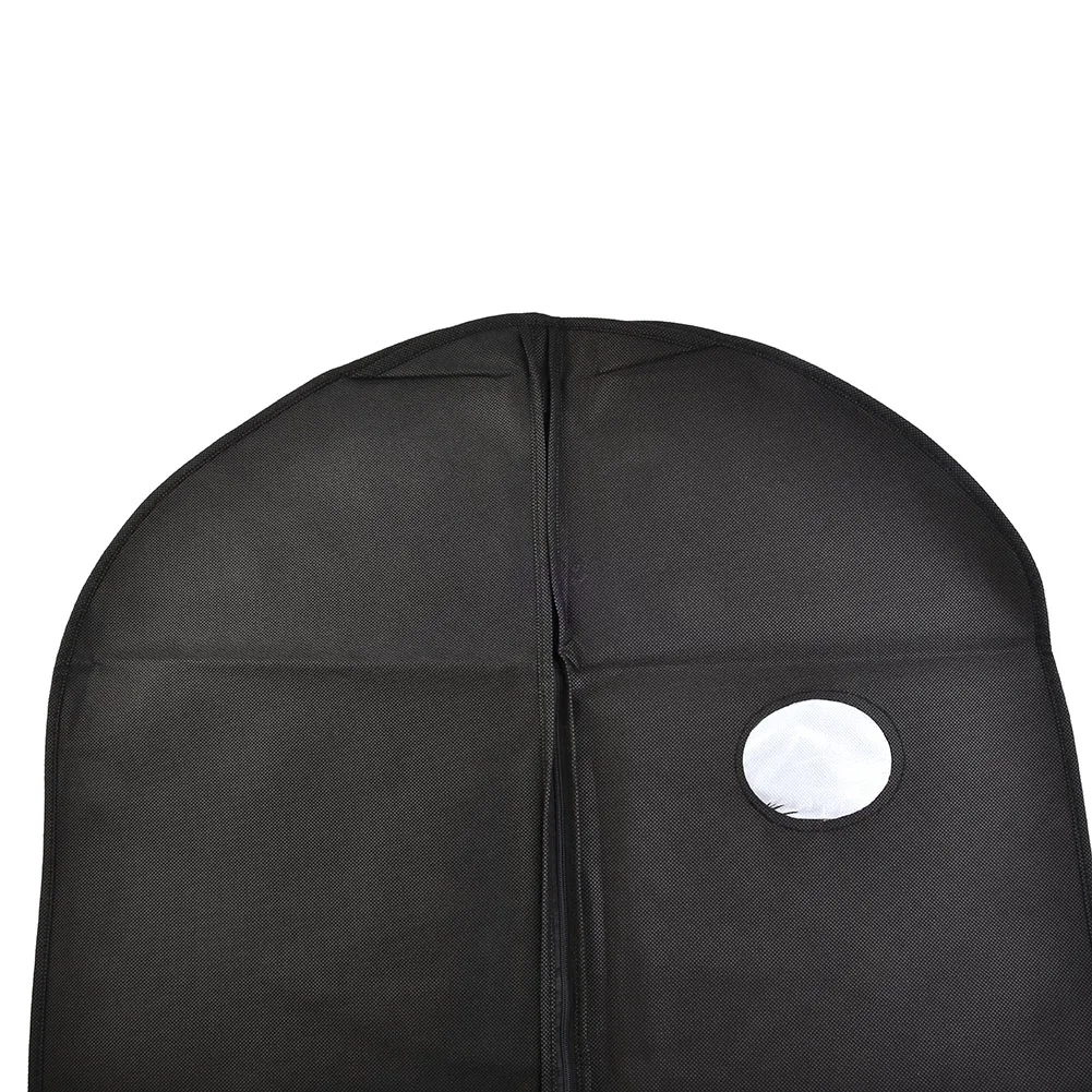 

Non-woven Fabric Black Hanging Clothing Covers Garment Suit Dress Jacket Clothes Coat Dustproof Protector Bag Wardrobe Organizer