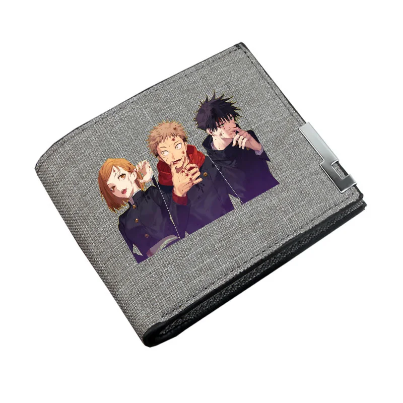 

Кошелек с мультипликационным рисунком для мальчиков и девочек, кошелек с рисунком из аниме игры ююютсу кайсен, Подростковый холщовый кошел...
