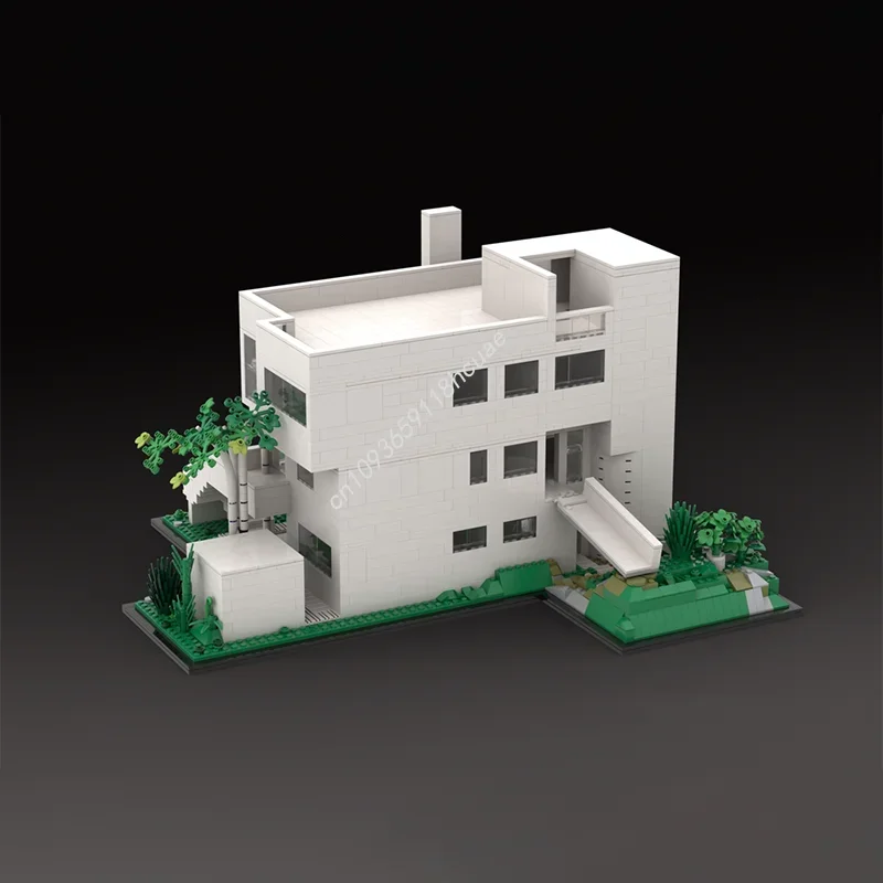 Фото 2859 деталей MOC: Модульная модель дома Смита (Ричард Майер), строительные блоки, архитектурный конструктор, подарки на фестиваль, идеи для игрушек, развивающие кирпичики №4