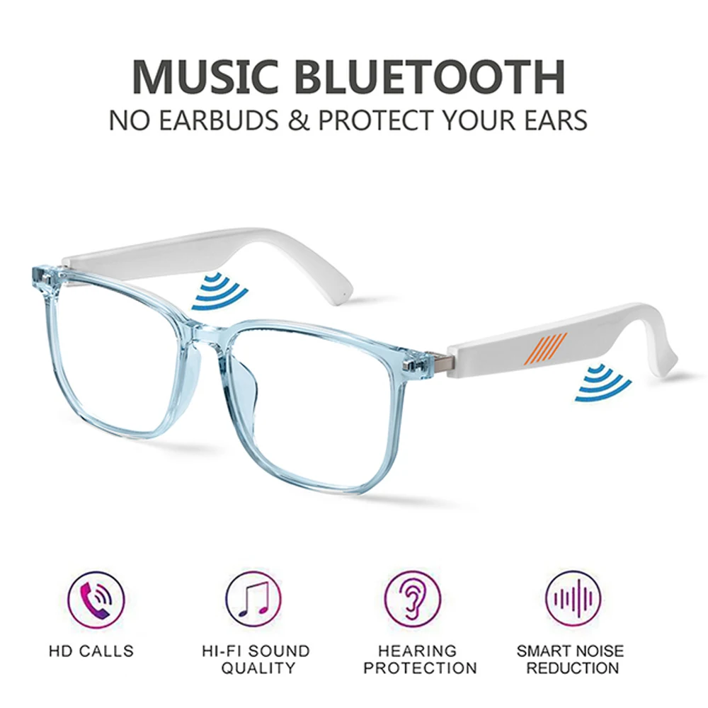 Купи For Xiaomi Smart Glasses Wireless Bluetooth Call Audio Glasses Hands-Free Call Anti-Blue Eyeglasses Music Sunglasses Men Woman за 4,387 рублей в магазине AliExpress