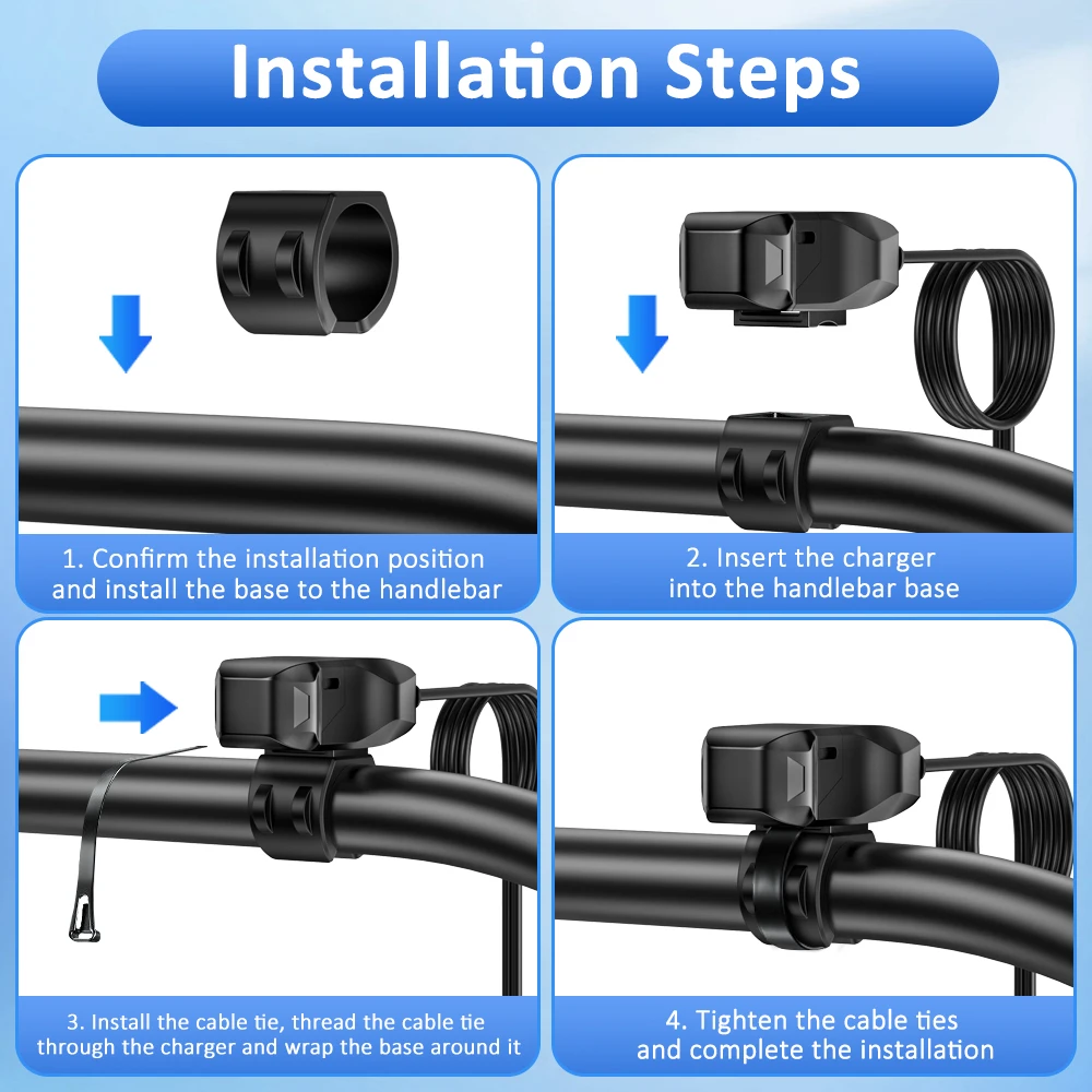 Водонепроницаемое зарядное устройство с двумя USB-портами 12 В